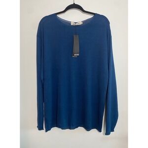 RealTakai Men XL Blue‎ NWT Sheer Long Sleeve Lightweight Knit Top